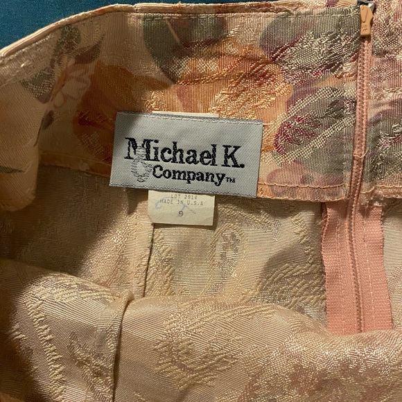 Vintage 90s Michael K & Company Floral Skirt Size 9 - Picture 4 of 9